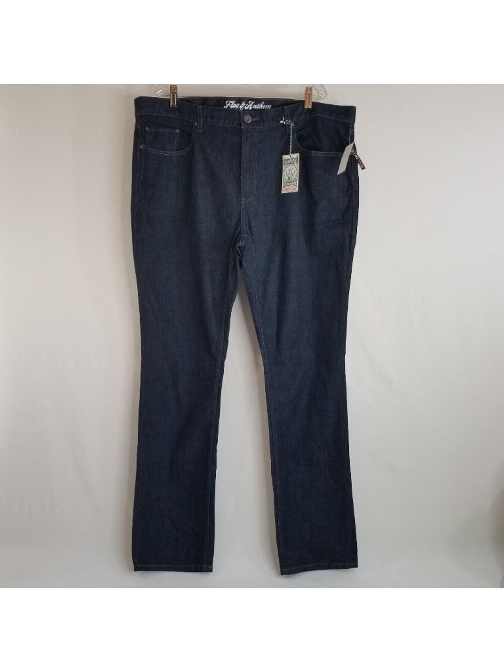 Flag & Anthem Oakland Slim Jeans Mens 44x34 Actual / 42x34 Tag Dark Wash Blue